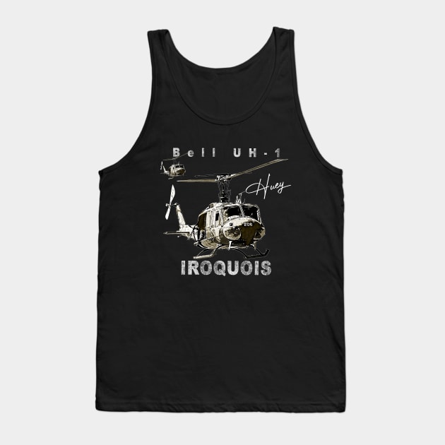 Bell UH-1 Iroquois helicopter Tank Top by aeroloversclothing